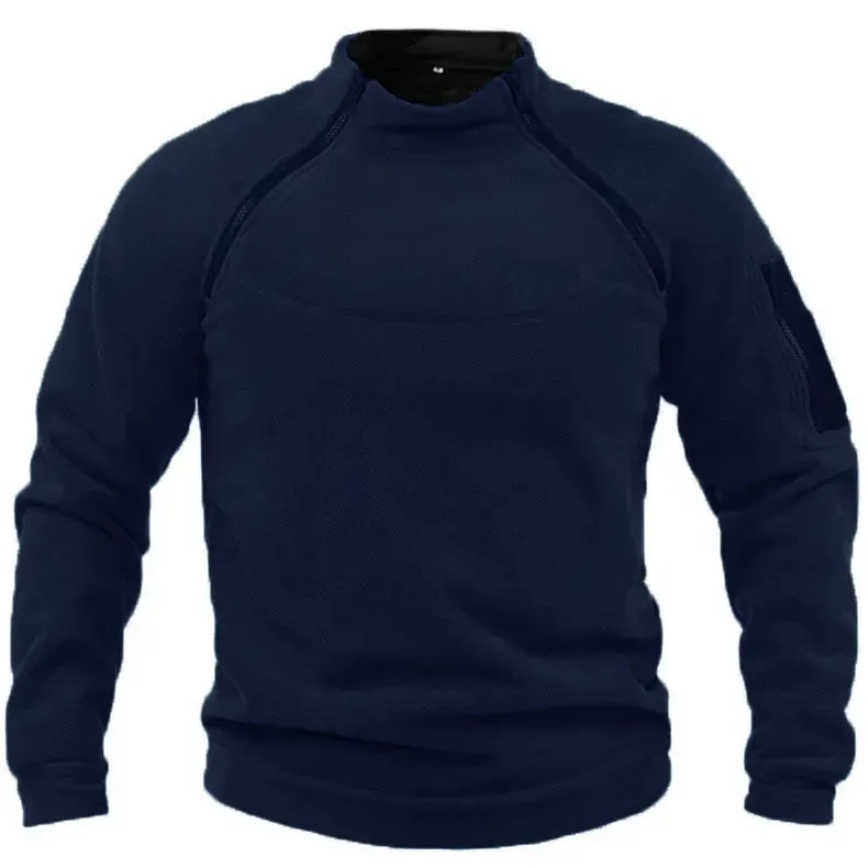 Men's Tactical Outdoor Polar Fleece Jacket – Windproof Winter Coat for Hunting & Hiking