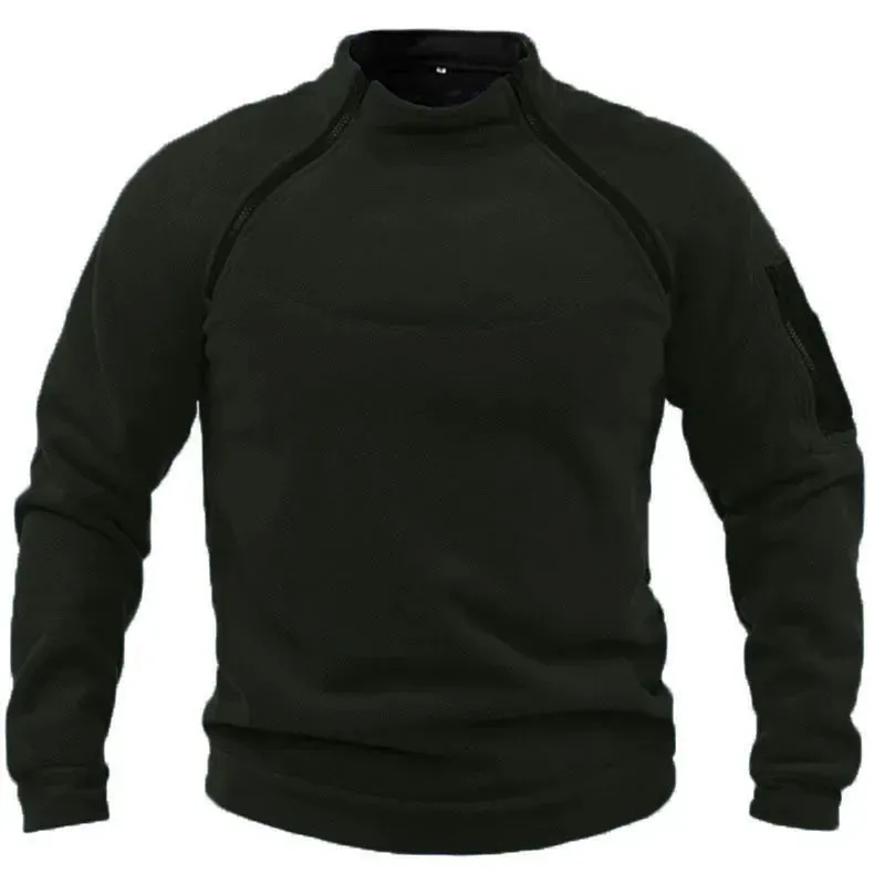 Men's Tactical Outdoor Polar Fleece Jacket – Windproof Winter Coat for Hunting & Hiking