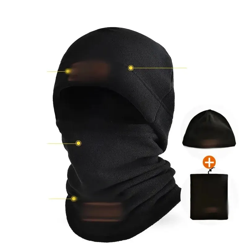 Men's Thermal Fleece Balaclava Hat - Winter Face Warmer & Tactical Beanie