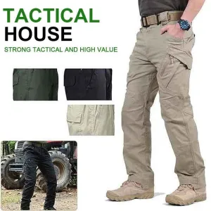 Men's waterproof tactical pants with pockets