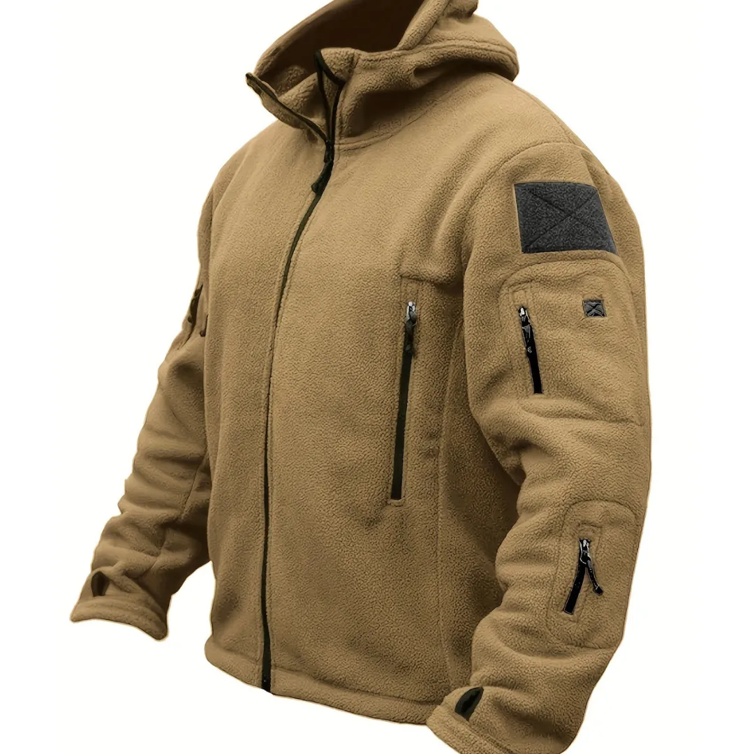 Men's Winter Tactical Zippered Warm Jacket | Hooded