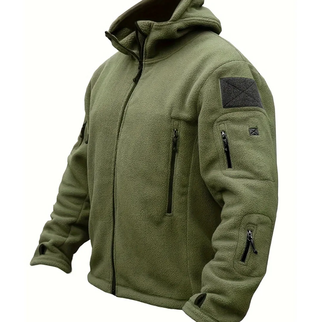 Men's Winter Tactical Zippered Warm Jacket | Hooded