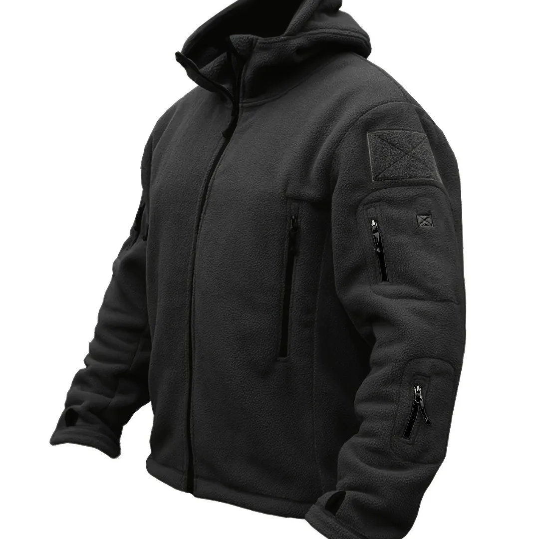Men's Winter Tactical Zippered Warm Jacket | Hooded