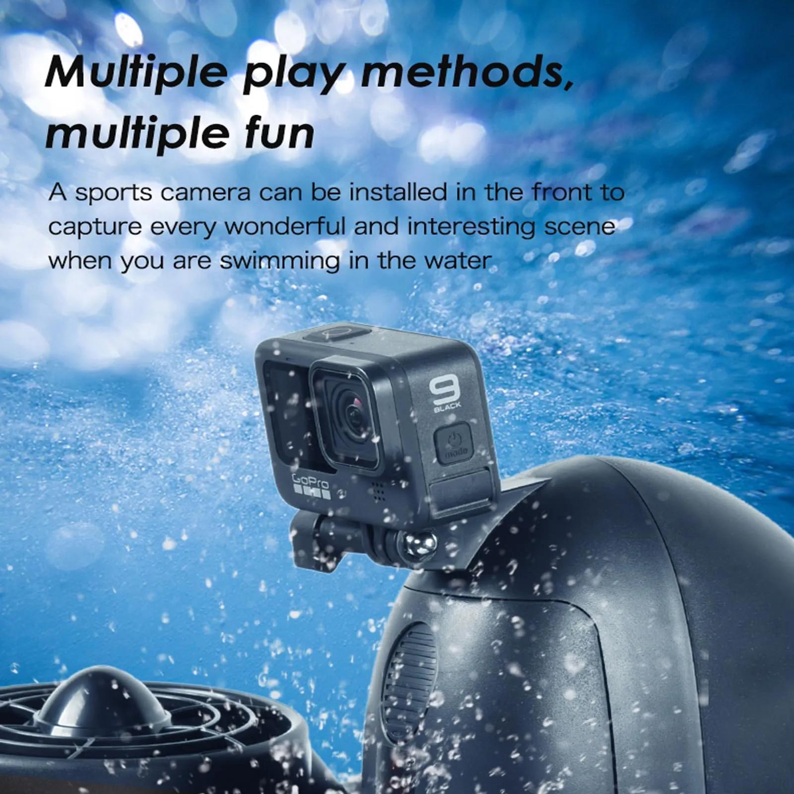 MEOU Underwater Scooter for Adults&Kids, Water Scooter for Pool, Free Diving Snorkeling Sea Scooter Water Sports Scuba Diving