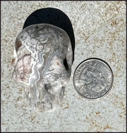 ~Mesmerizing~ Crazy Lace Agate CRYSTAL SKULL - Divination, Focus