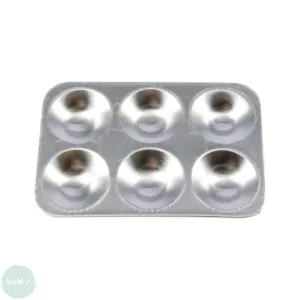 Metal Palette- ALUMINIUM Oblong 6 well, 130 x 88 mm