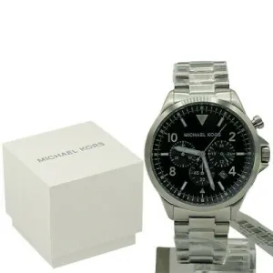 Michael Kors Gage Men's Black Dial Chronograph Stainless Steel 45mm Watch MK8826