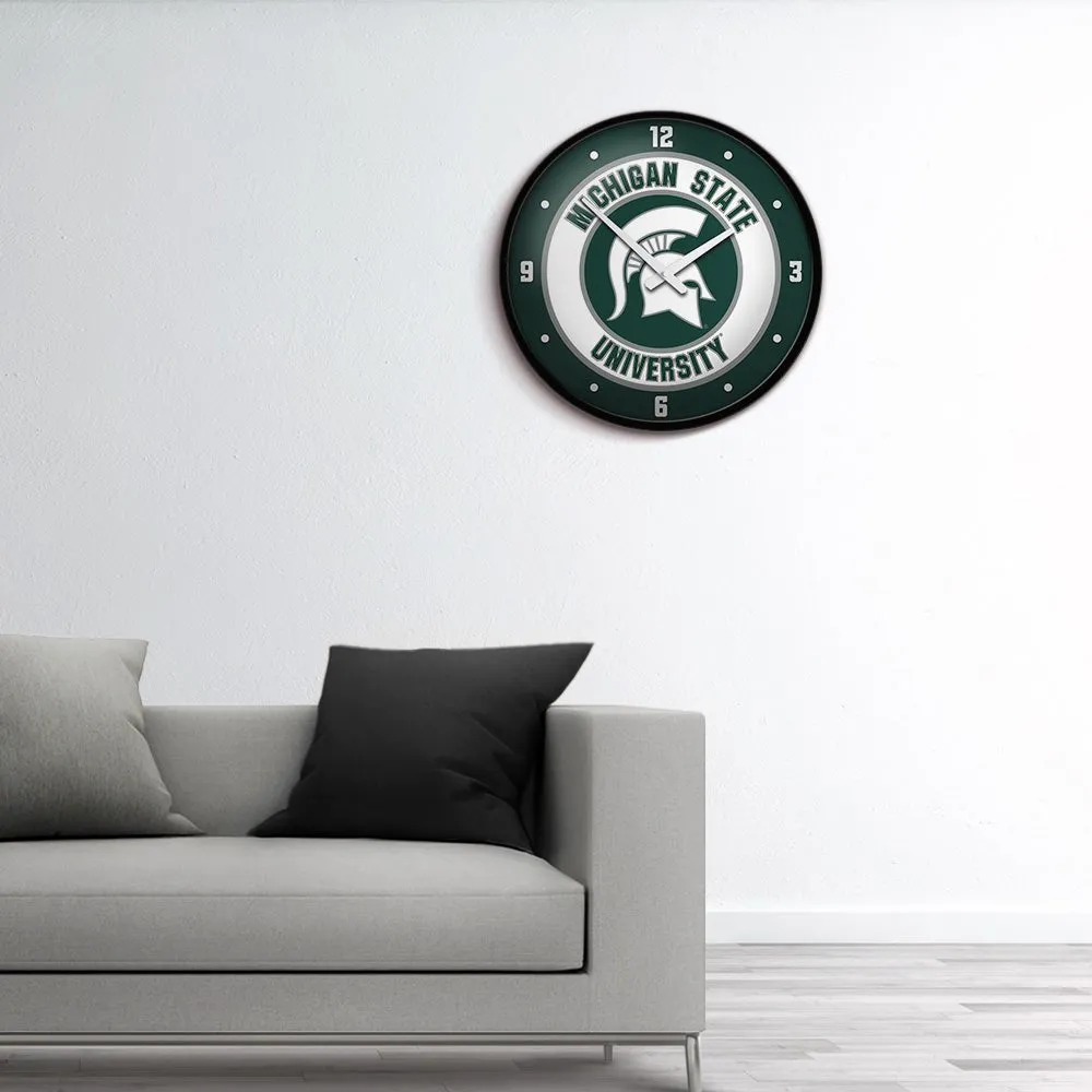 Michigan State Spartans: Modern Disc Wall Clock