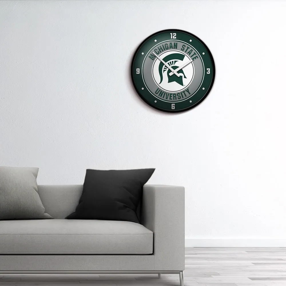 Michigan State Spartans: Modern Disc Wall Clock