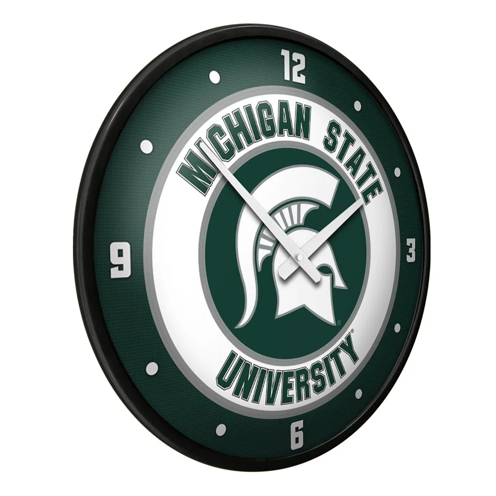 Michigan State Spartans: Modern Disc Wall Clock