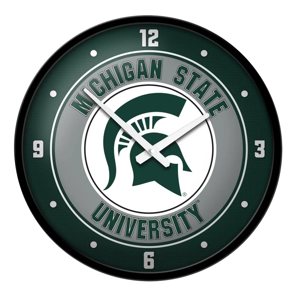 Michigan State Spartans: Modern Disc Wall Clock