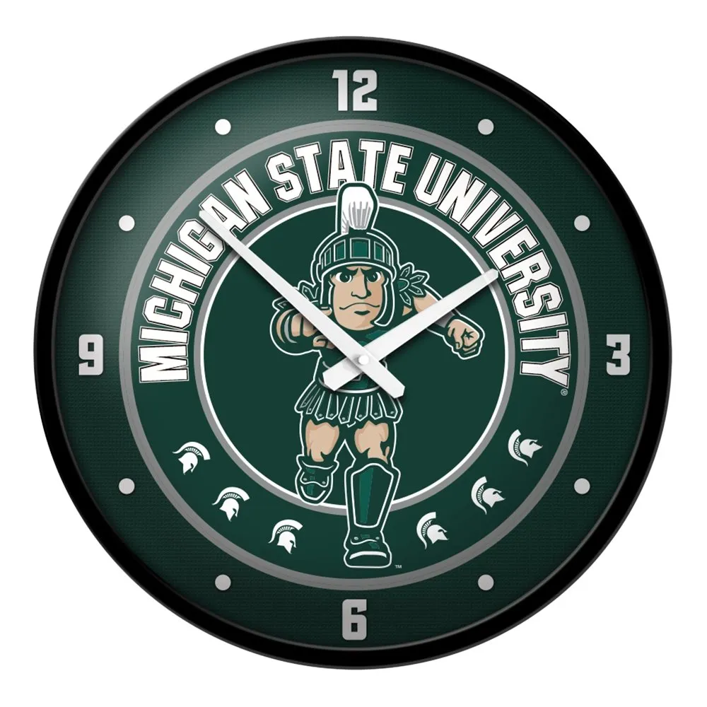 Michigan State Spartans: Sparty - Modern Disc Wall Clock