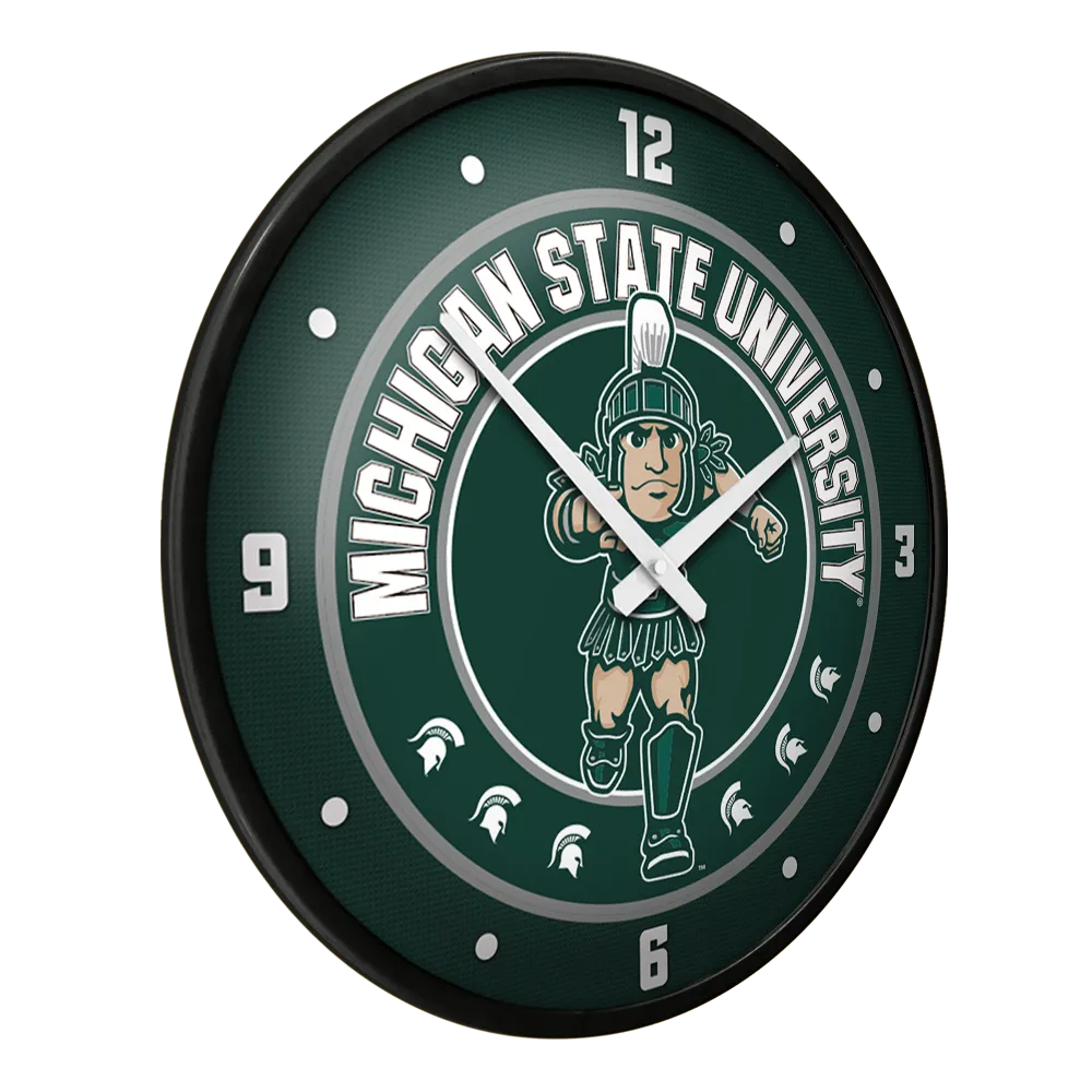 Michigan State Spartans: Sparty - Modern Disc Wall Clock
