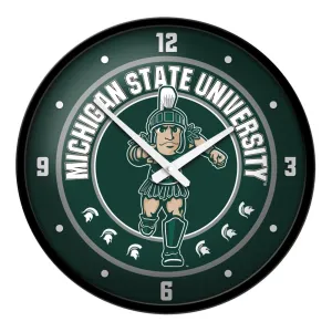 Michigan State Spartans: Sparty - Modern Disc Wall Clock