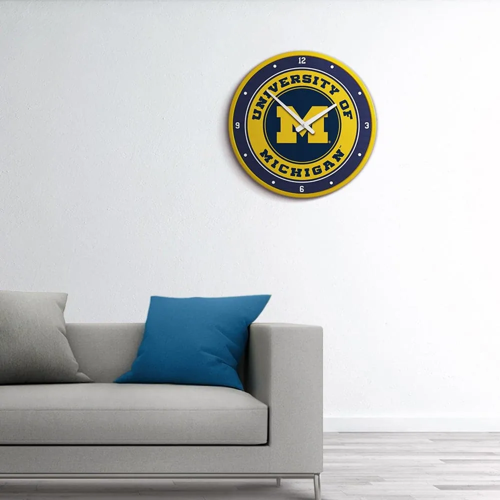 Michigan Wolverines: Modern Disc Wall Clock