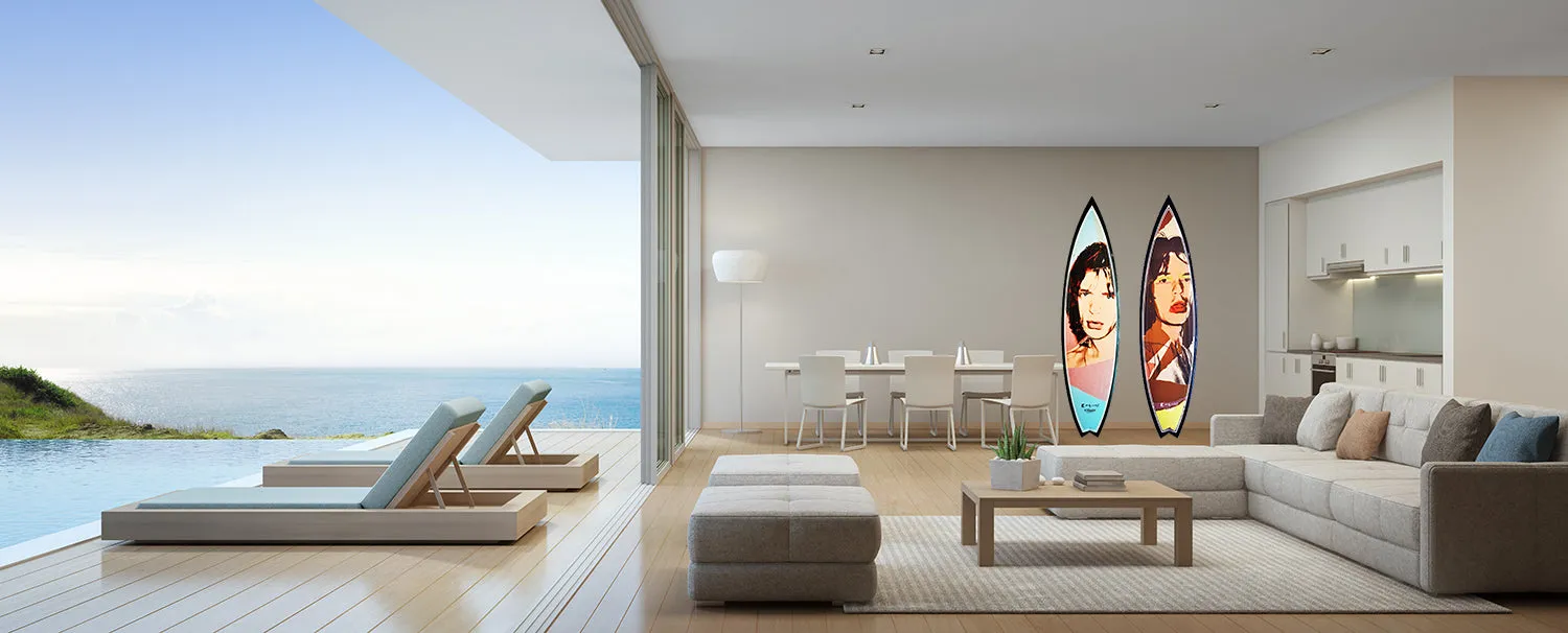 Mick Jagger Surfboard by Andy Warhol