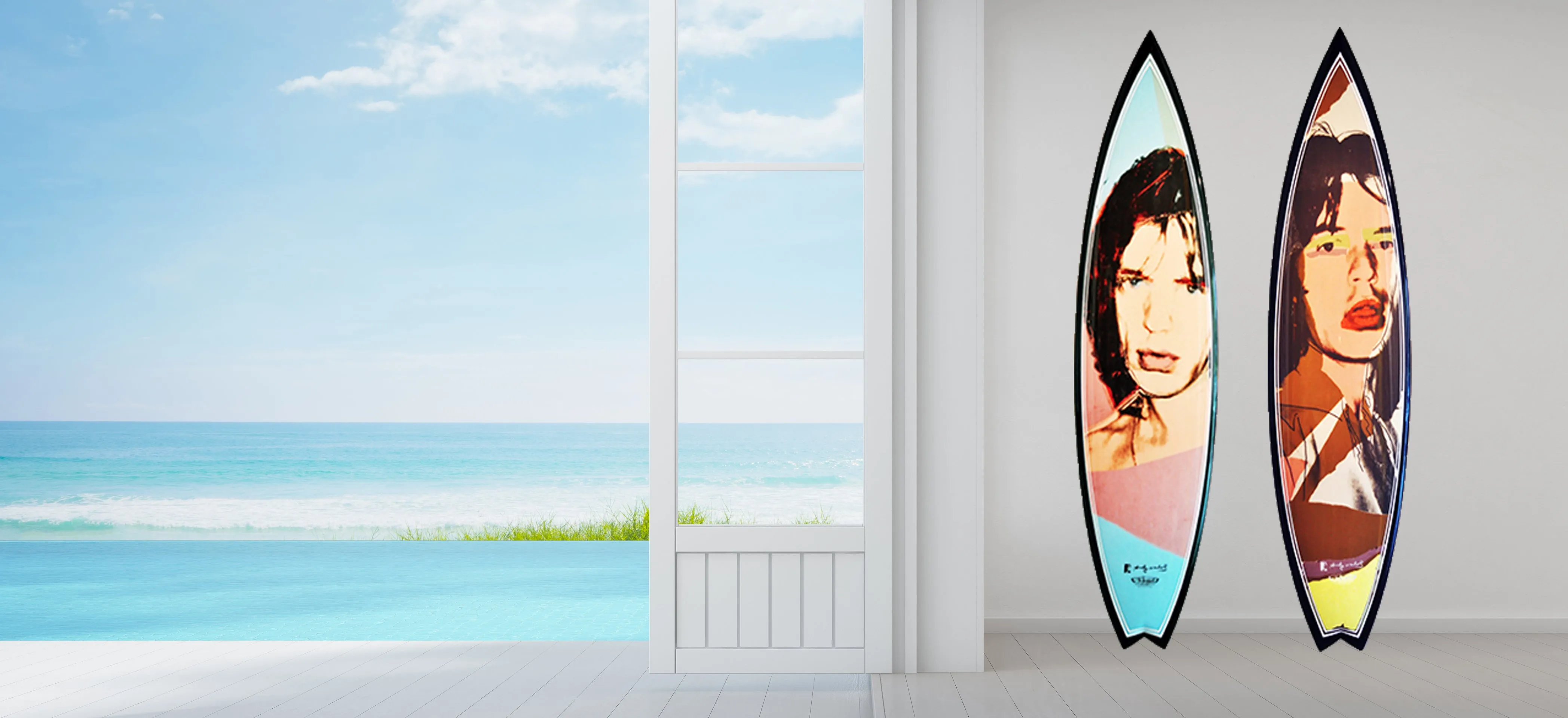Mick Jagger Surfboard by Andy Warhol