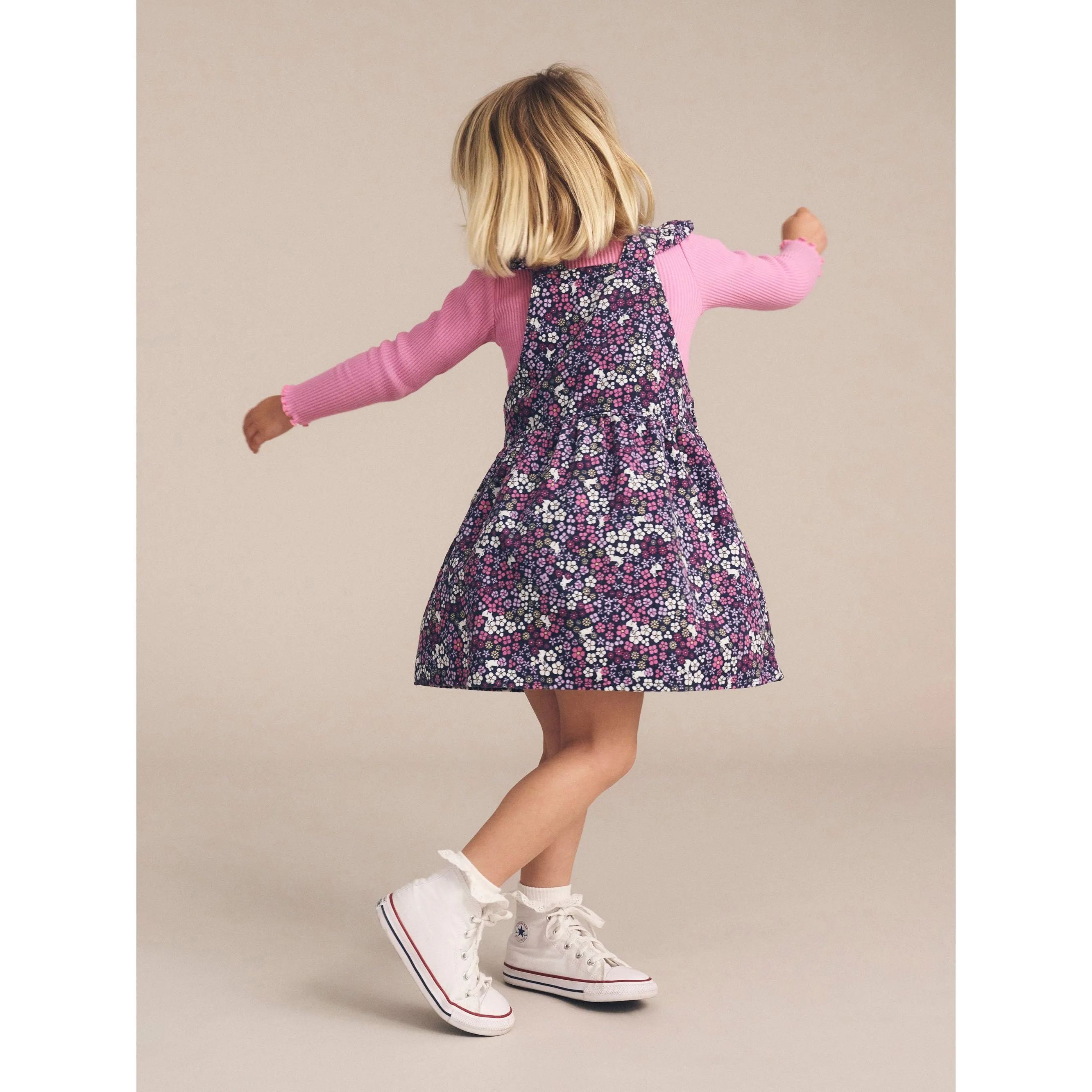 Midnight Flower Garden Overall Dress