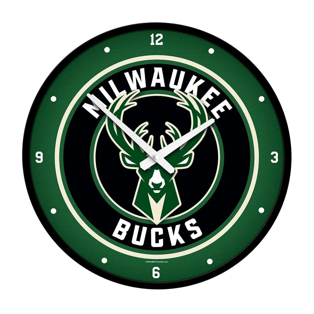 Milwaukee Bucks: Modern Disc Wall Clock