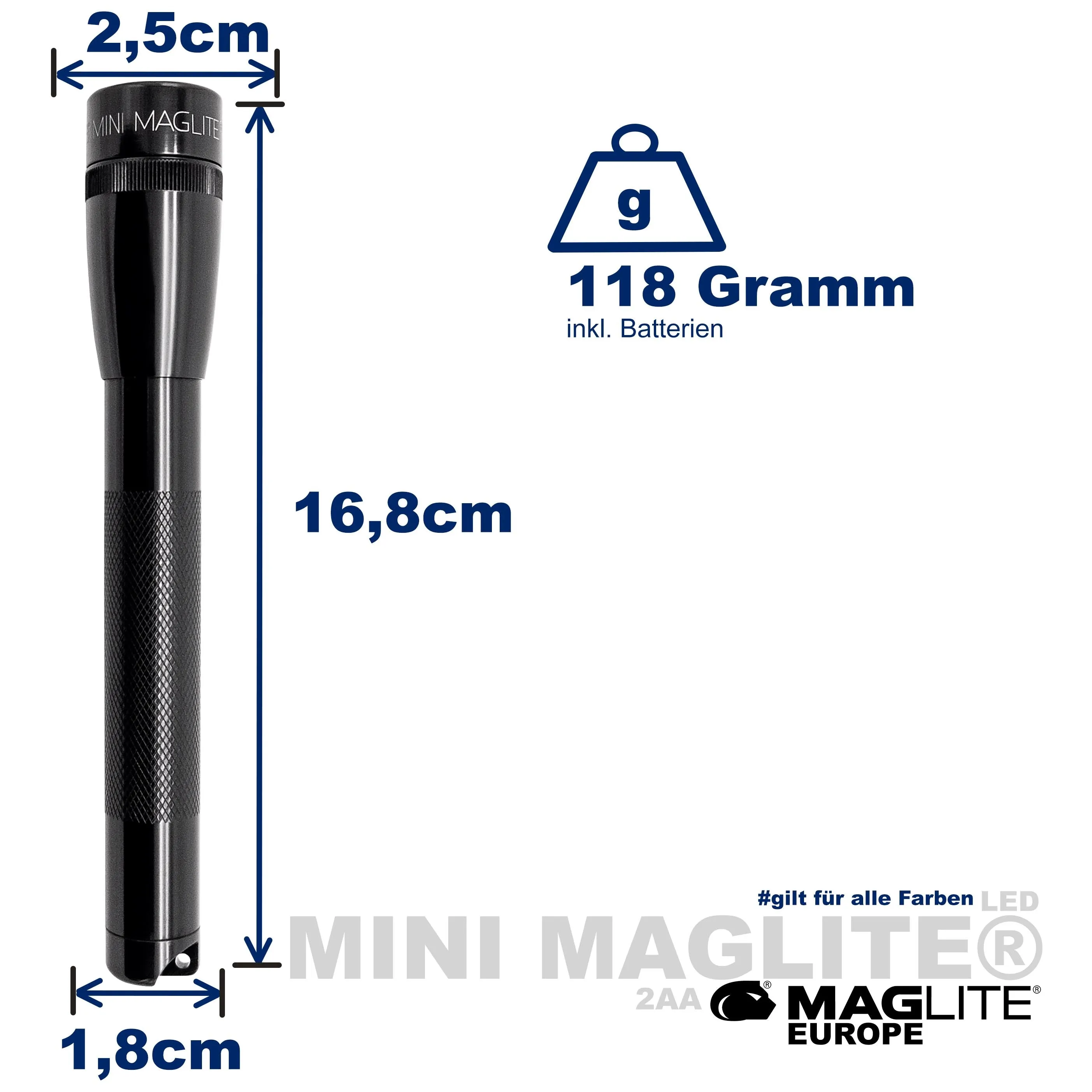 Mini Maglite® LED AA Taschenlampe