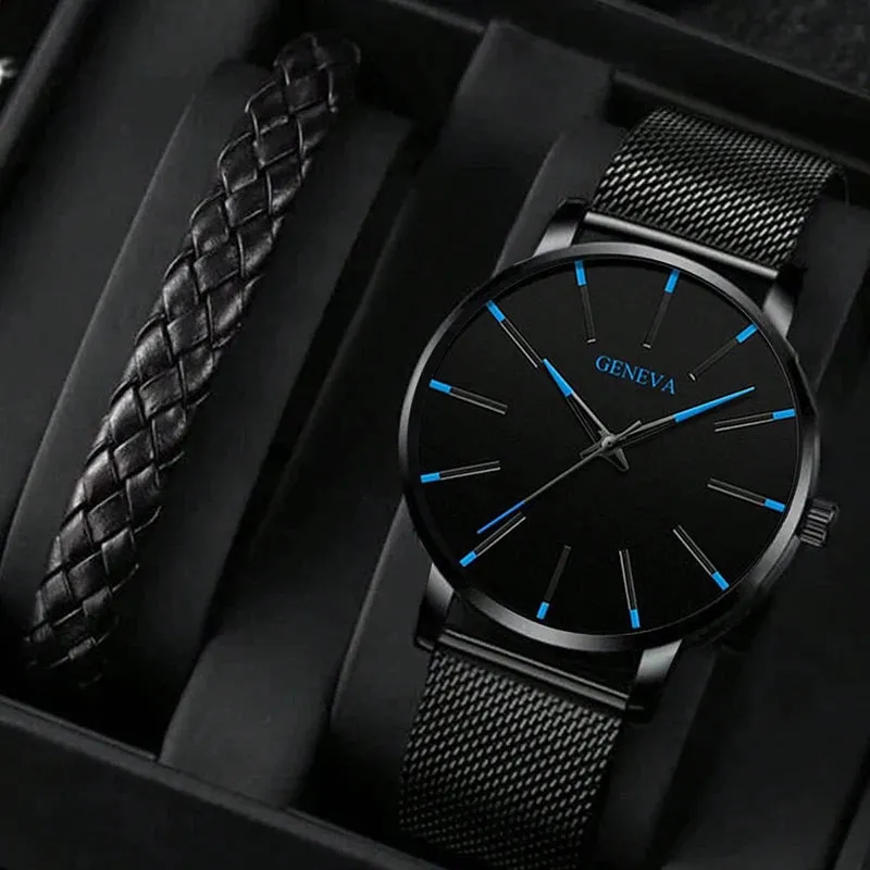 Minimalist Quartz Watch & Bracelet Set
