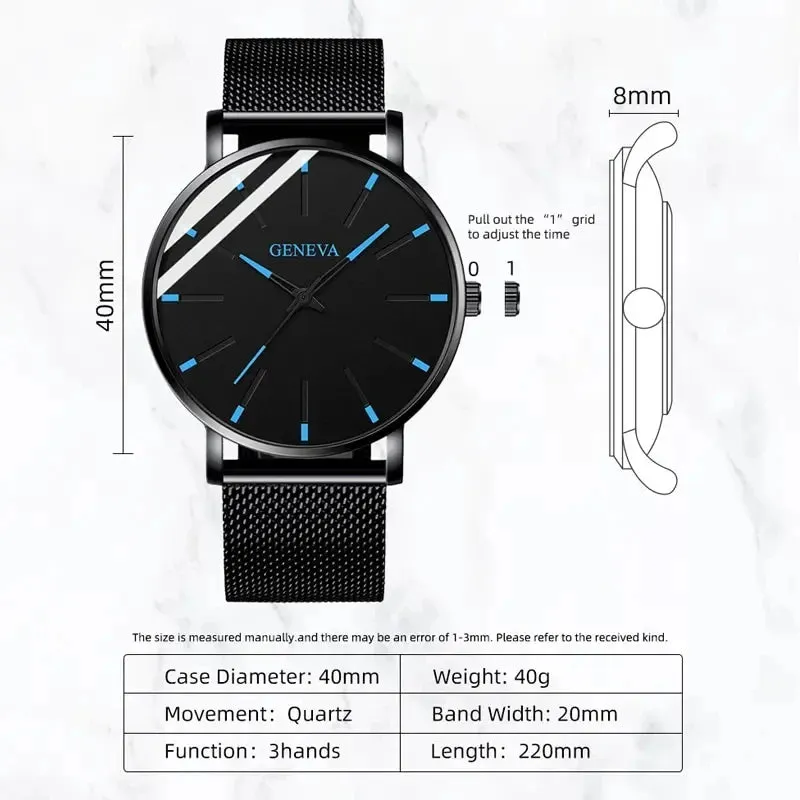 Minimalist Quartz Watch & Bracelet Set