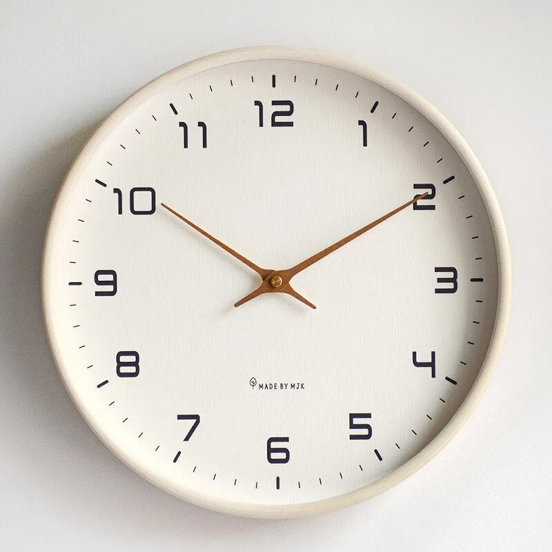 Minimalist Scandinavian Wooden Wall Clock – Timeless Elegance and Silent Functionality