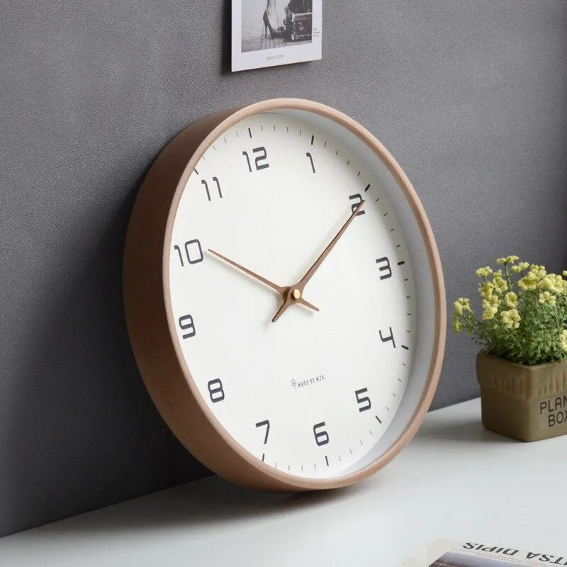 Minimalist Scandinavian Wooden Wall Clock – Timeless Elegance and Silent Functionality