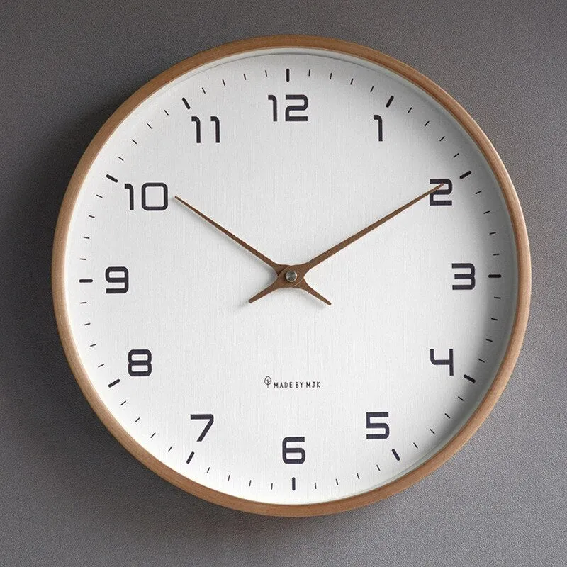 Minimalist Scandinavian Wooden Wall Clock – Timeless Elegance and Silent Functionality