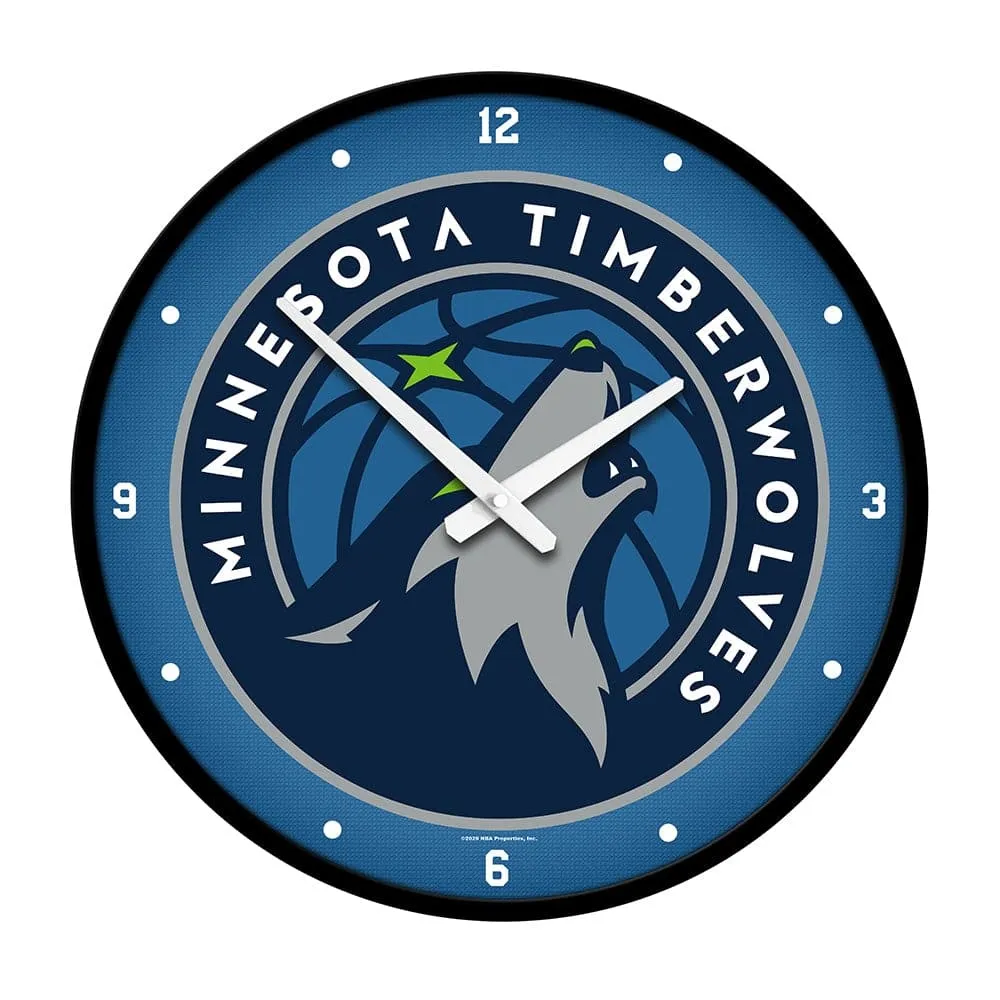Minnesota Timberwolves: Modern Disc Wall Clock