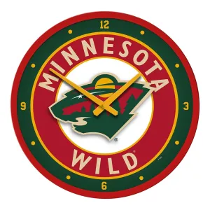 Minnesota Wild: Modern Disc Wall Clock