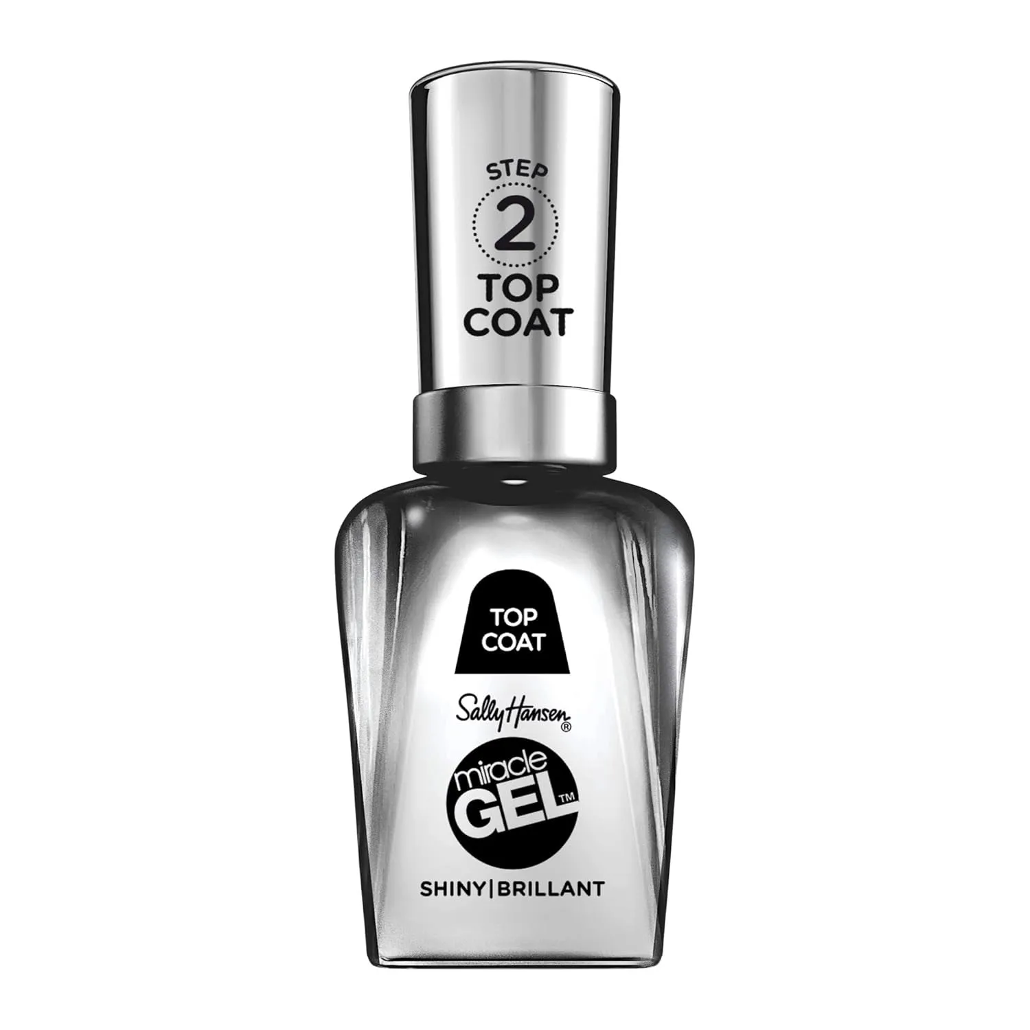 Miracle Gel™, Shiny Top Coat, Long Lasting, Gel-Like Formula, No UV Lamp Needed, Clear Nail Polish