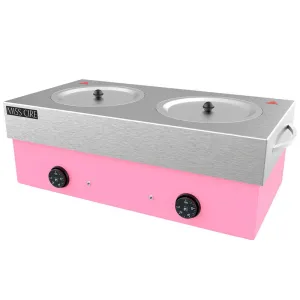 Miss Cire Extra Large Double 10 Lbs Pro Pink Hybrid Wax Warmer / 20 Lbs Total