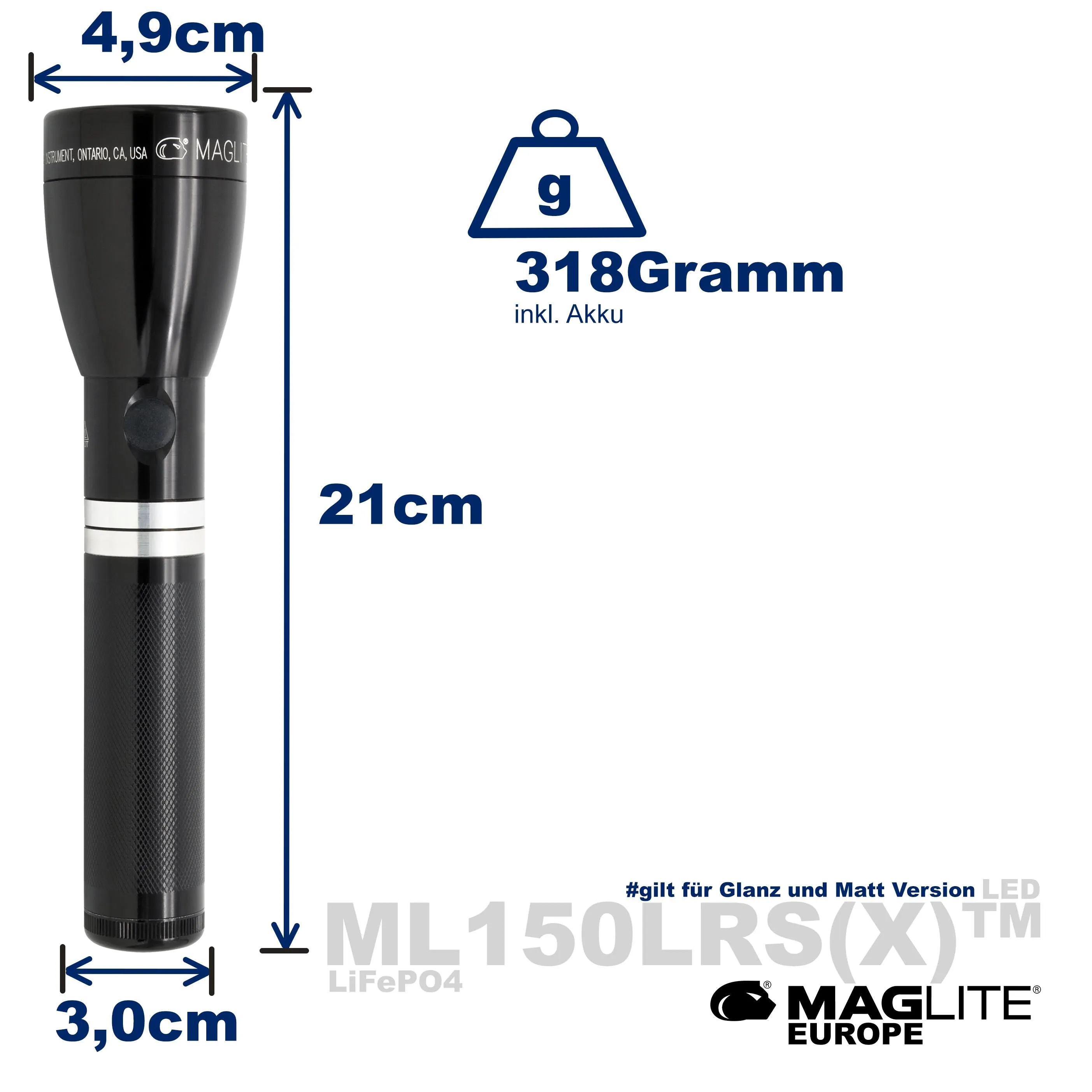 ML150LRS(X)™ LED mit Akku