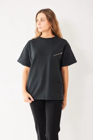 MM6 Maison Margiela Diagonal Zip Pocket Tee Sweatshirt