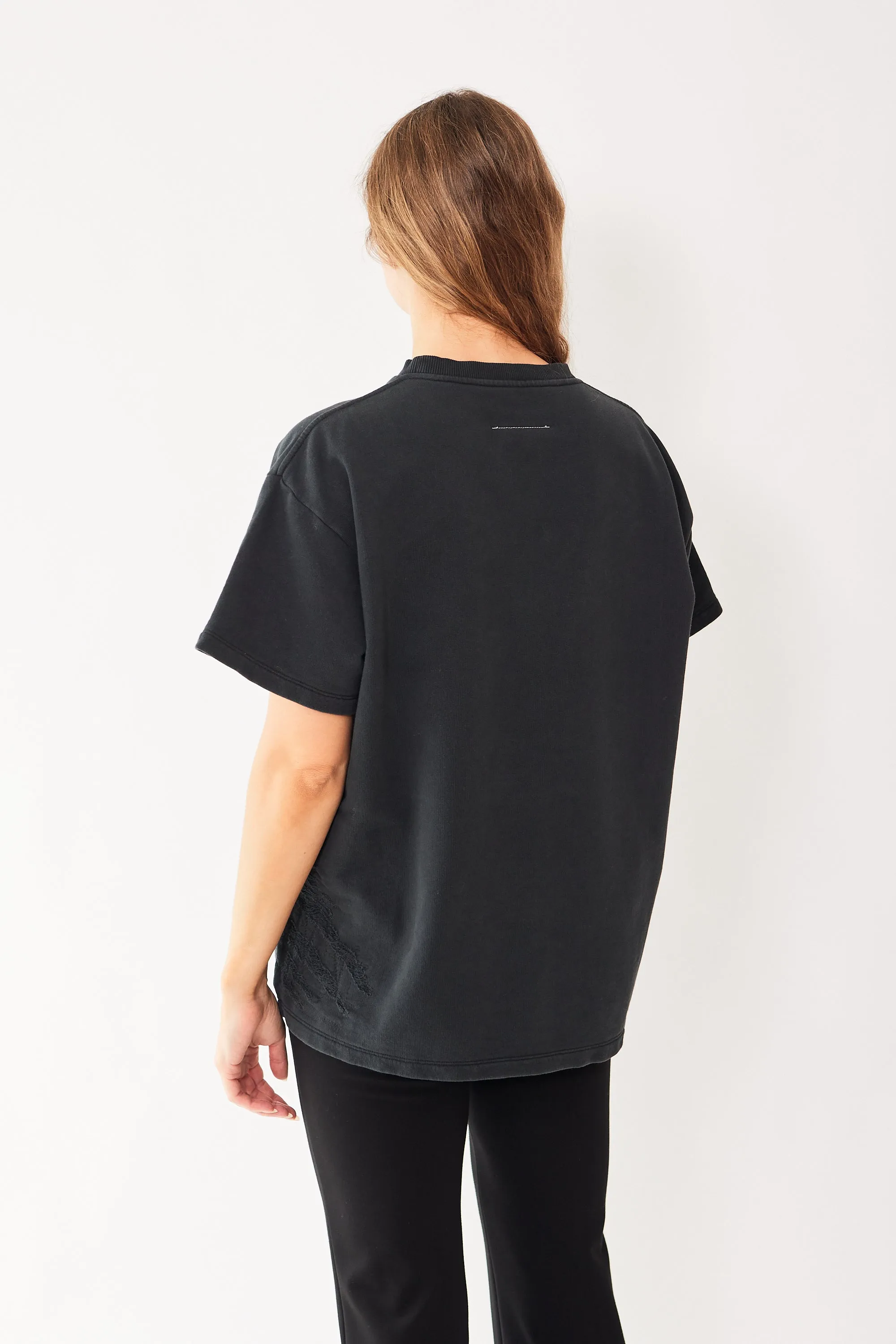 MM6 Maison Margiela Diagonal Zip Pocket Tee Sweatshirt