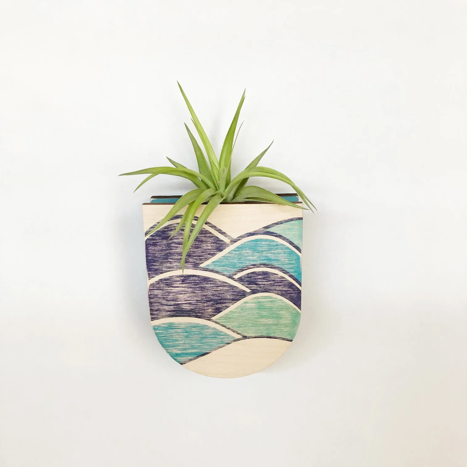 Mod Waves Pocket Wall Planter Vase