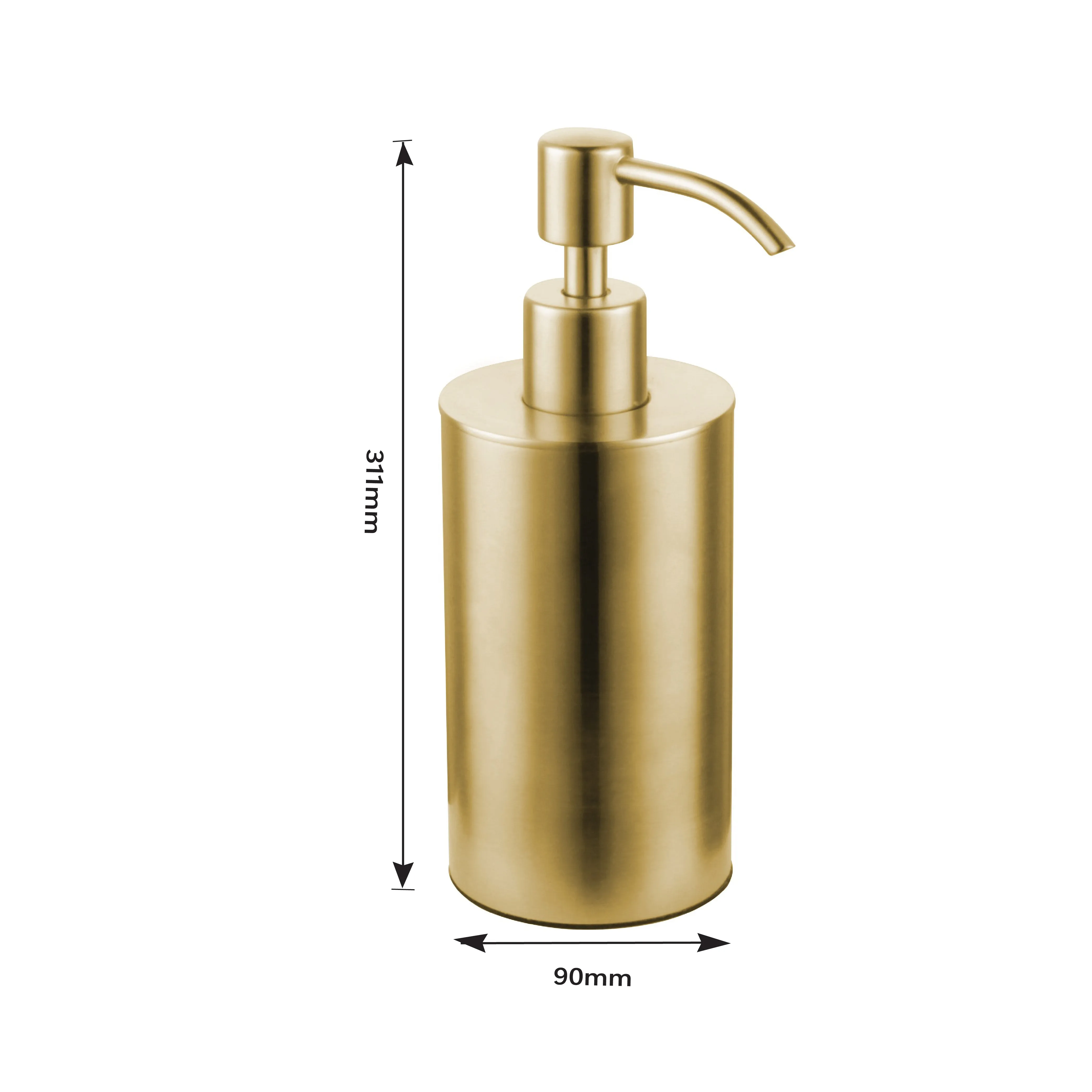 Modern Bathroom Soap Dispenser- Brushed Brass