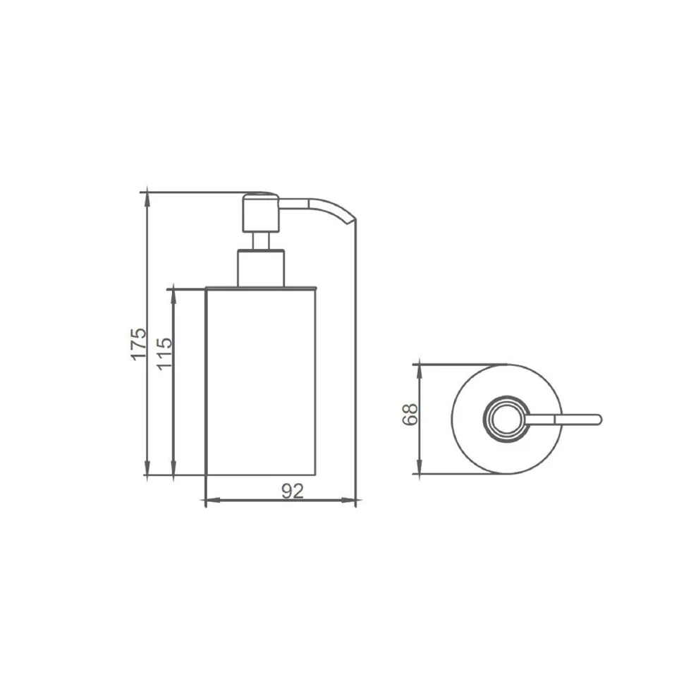 Modern Bathroom Soap Dispenser- Brushed Brass