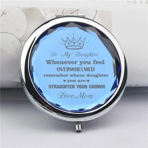 Mom To Daughter - Straighten Your Crown - Pocket Mirror