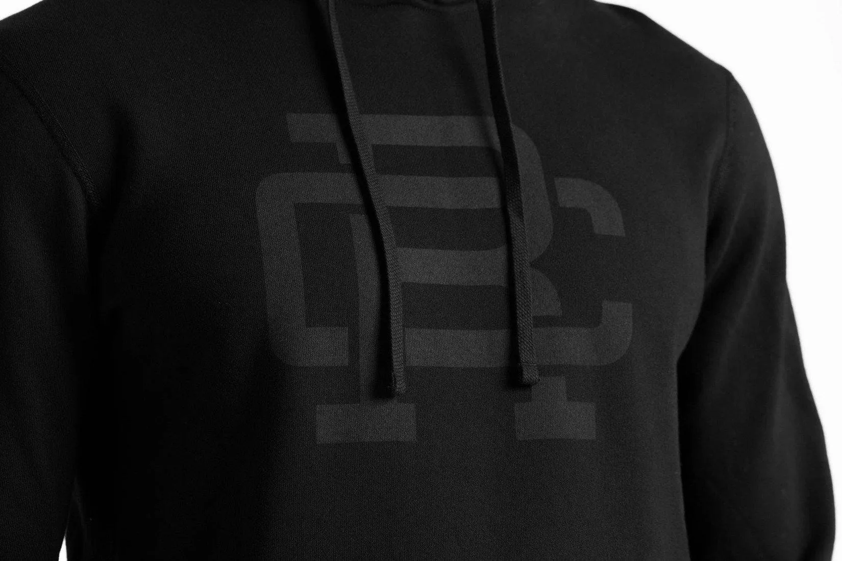 Monogram Pullover Hoodie Midweight Terry Black