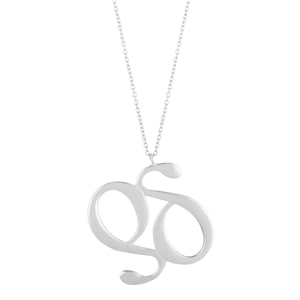 Monogram Sterling Silver Pendant Necklace