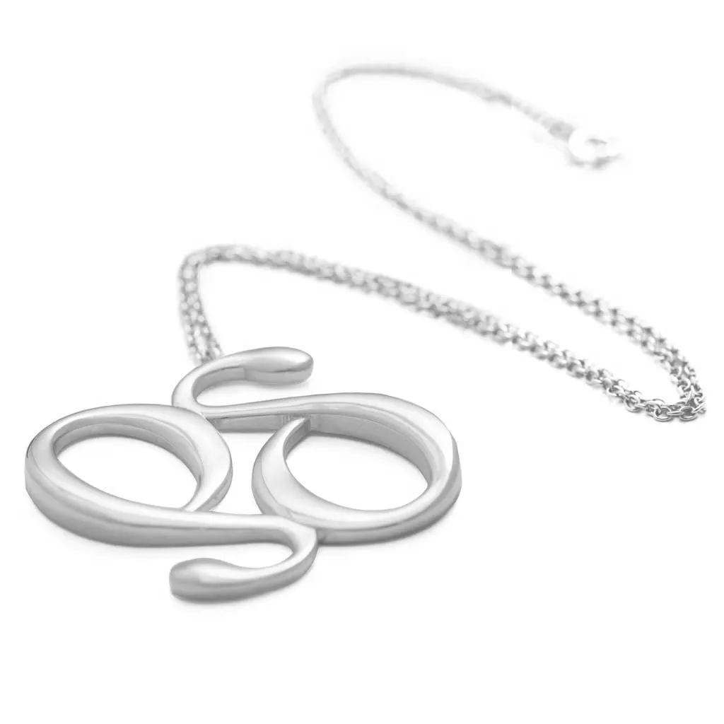 Monogram Sterling Silver Pendant Necklace