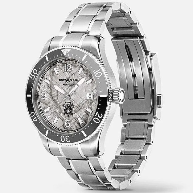 MONTBLANC WATCH 1858 ICED SEA Automatic Date 41mm Gray Automatic Steel 130793