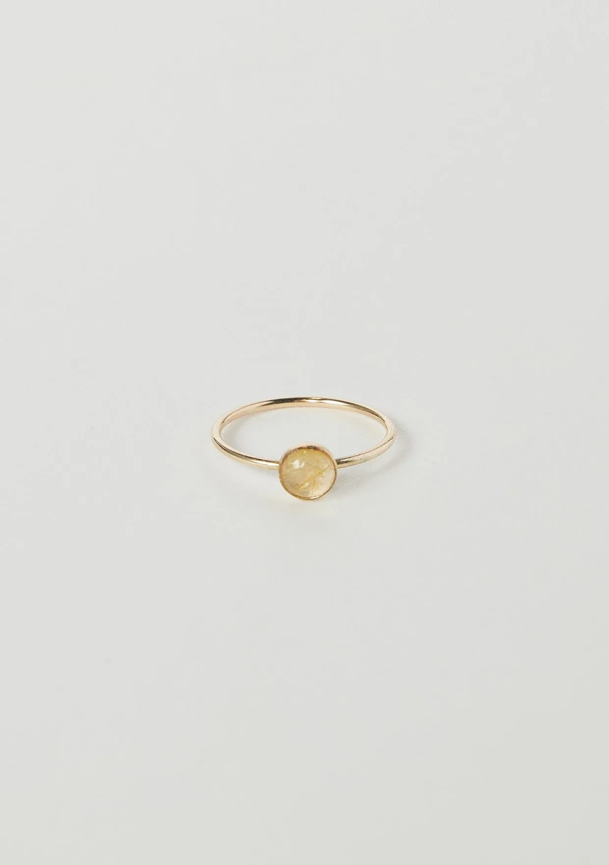 Moon Pi Quartz Gold Fill Ring
