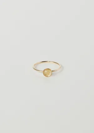 Moon Pi Quartz Gold Fill Ring