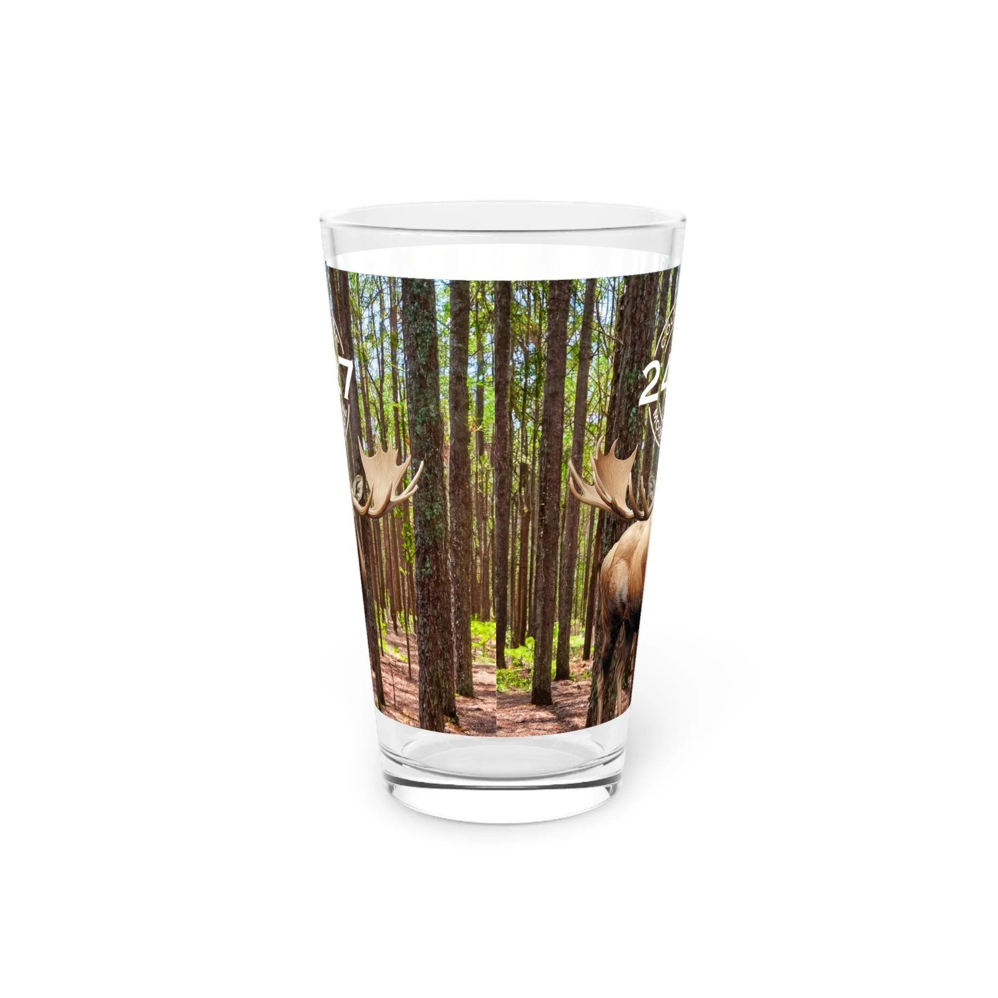 Moose Lodge 2427 - Woodlands Moose - Pint Glass (16oz)