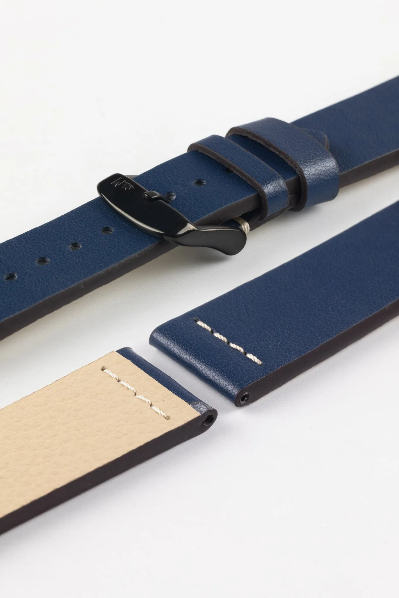 Morellato PAROS Recycled Leather-Fibre Watch Strap in BLUE
