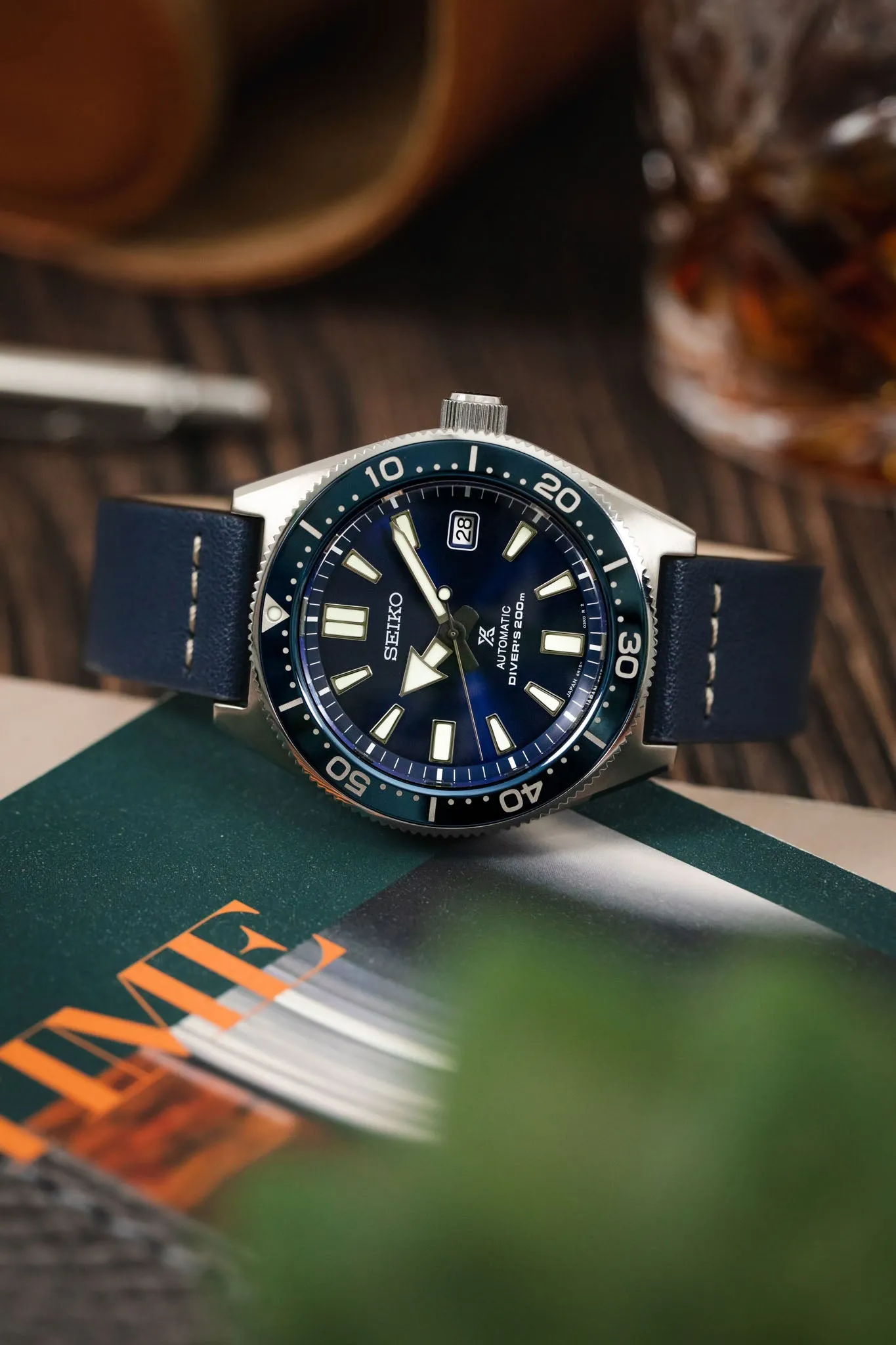 Morellato PAROS Recycled Leather-Fibre Watch Strap in BLUE