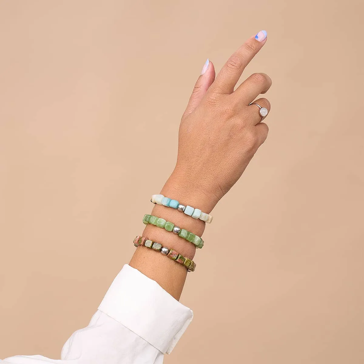 Morgan Quartz | Silver | Gemstone Pebble Bracelet